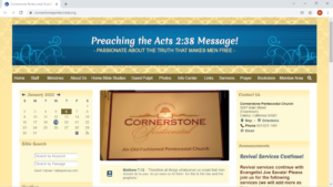 Cornerstone Pentecostal Church</br>
Oakley, California</br>
www.CornerstonePentecostal.org