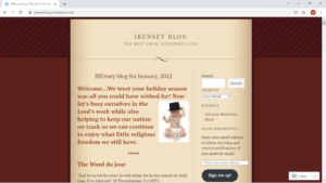 J. Rensey Blog</br>
www.JRenseyBlog.Wordpress.com